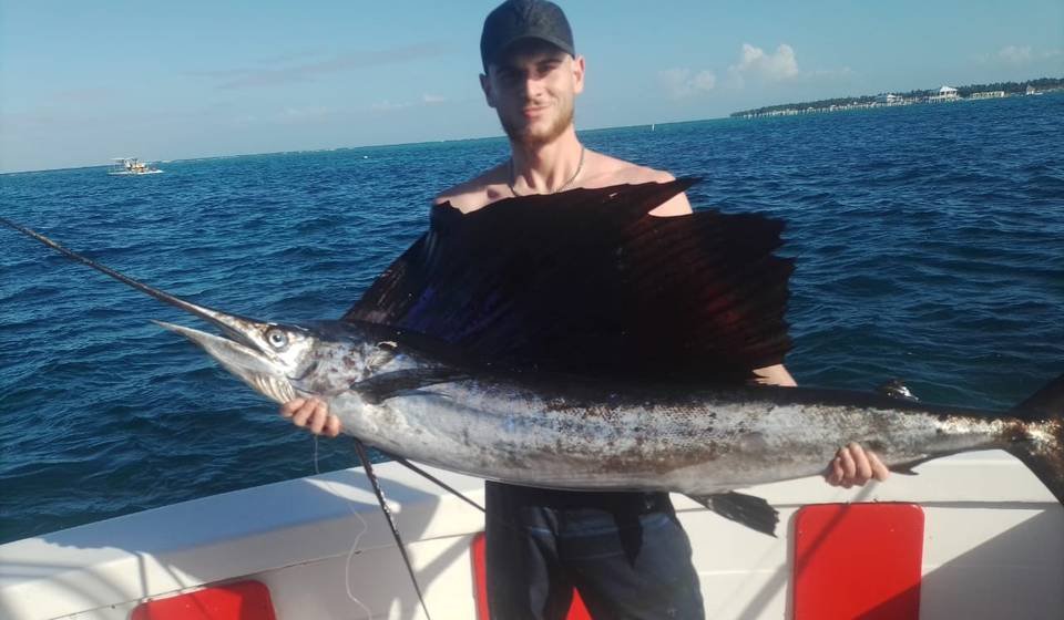 A catch brought aboard on a Punta Cana fishing charter